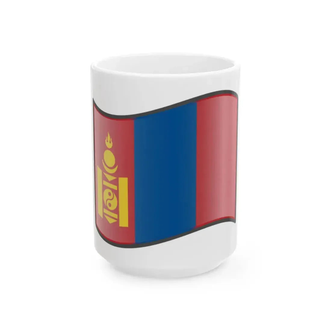 Nuvola Mongolian flag (Mongolia) White Coffee Mug 15oz - Go Mug Yourself