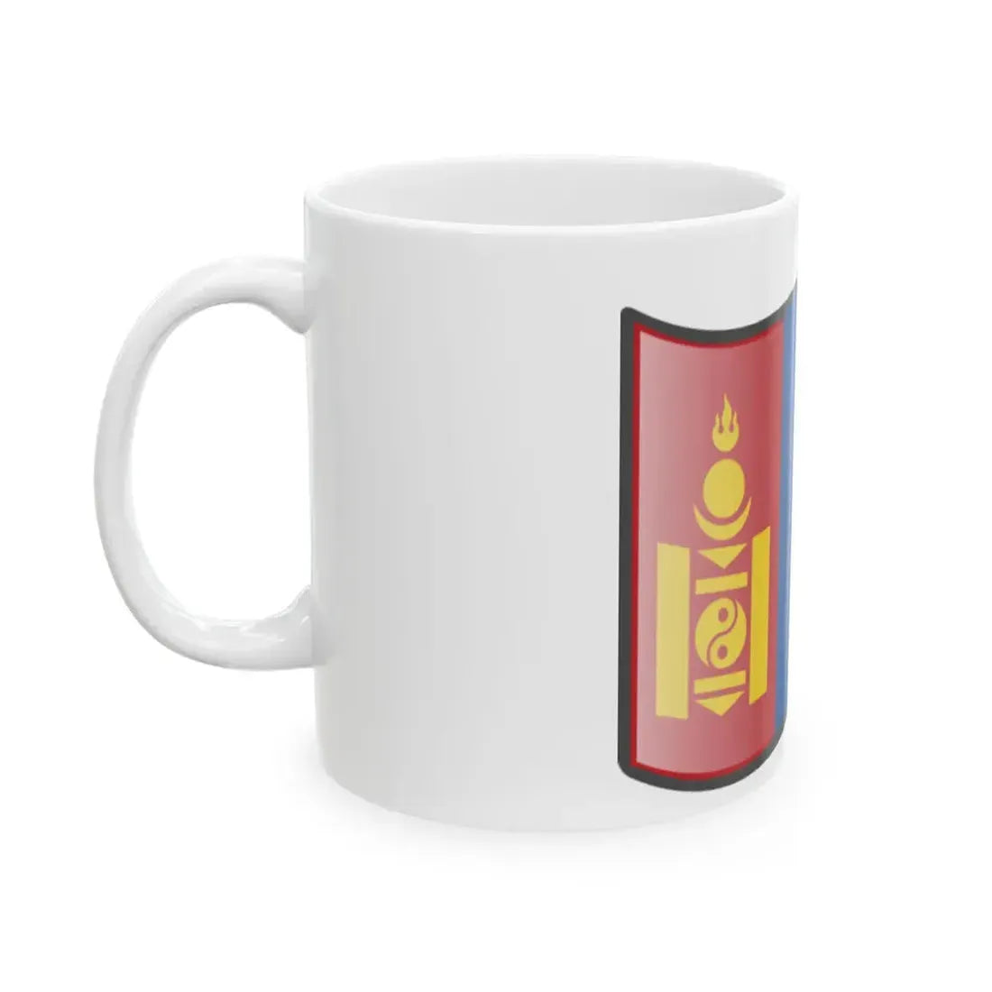 Nuvola Mongolian flag (Mongolia) White Coffee Mug - Go Mug Yourself