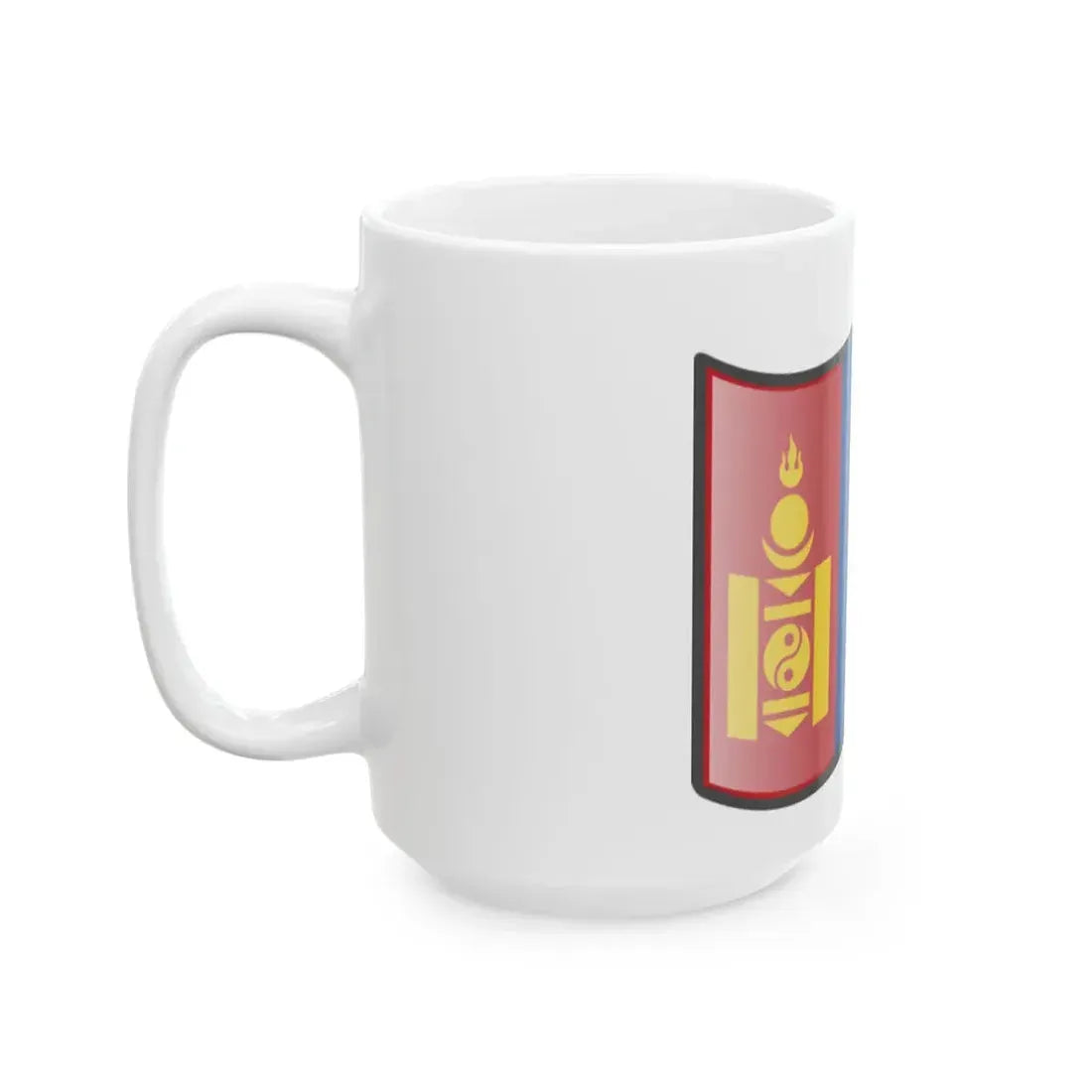 Nuvola Mongolian flag (Mongolia) White Coffee Mug - Go Mug Yourself