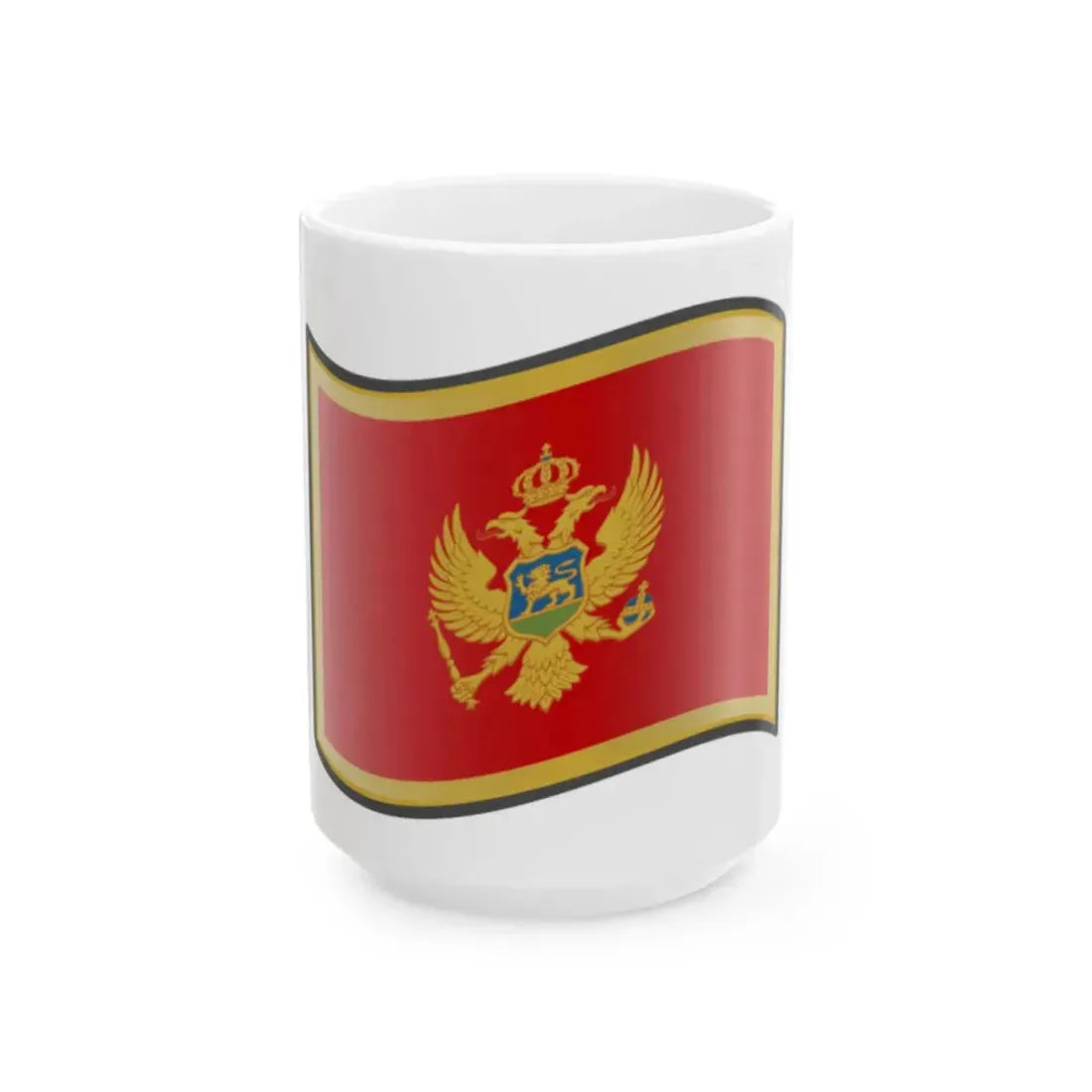 Nuvola Montenegrin flag (Montenegro) White Coffee Mug 15oz - Go Mug Yourself