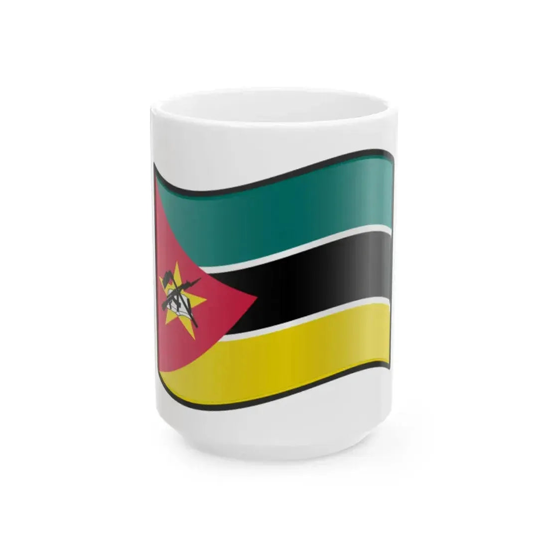 Nuvola Mozambican flag (Mozambique) White Coffee Mug 15oz - Go Mug Yourself