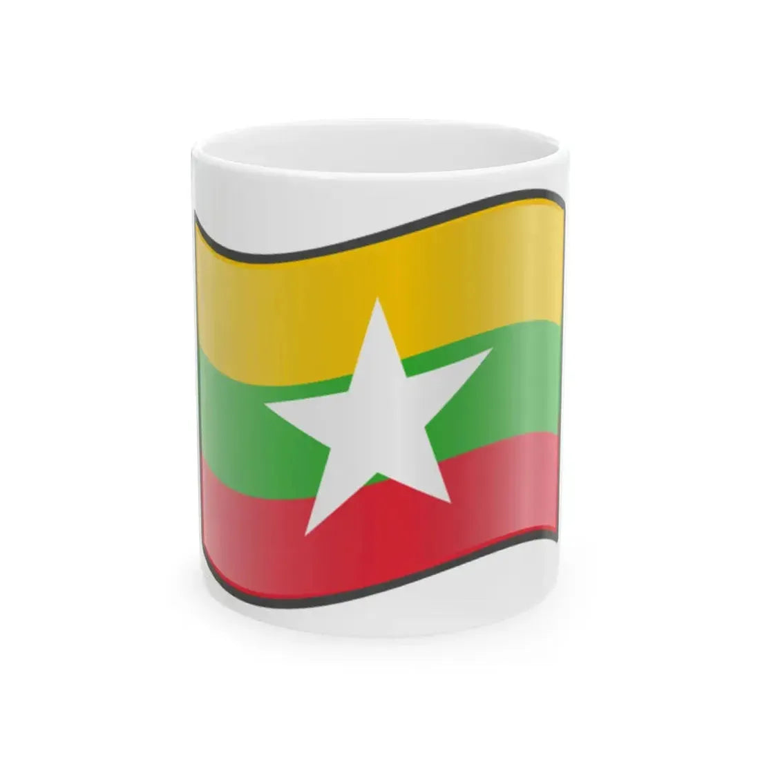 Nuvola Myanmar flag (Myanmar) White Coffee Mug 11oz - Go Mug Yourself