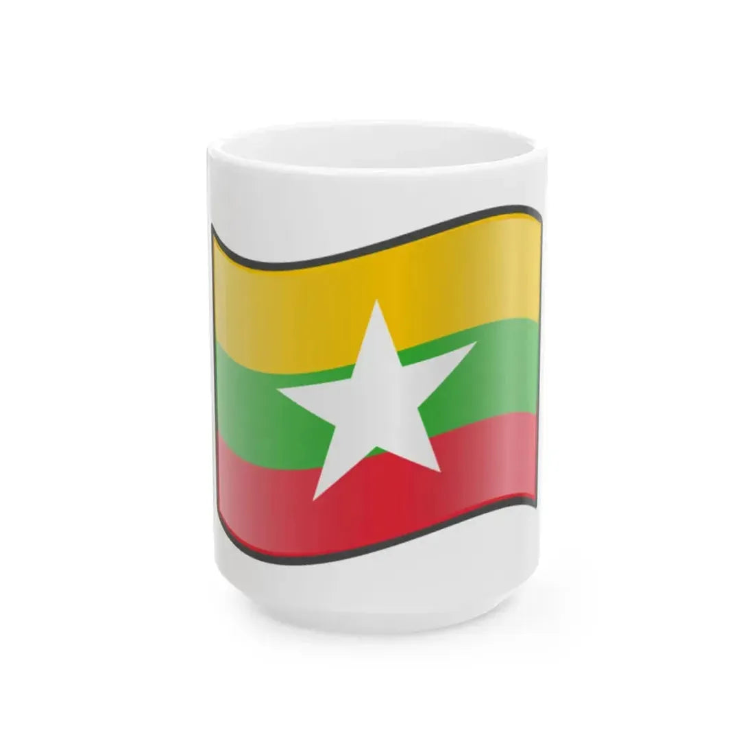 Nuvola Myanmar flag (Myanmar) White Coffee Mug 15oz - Go Mug Yourself