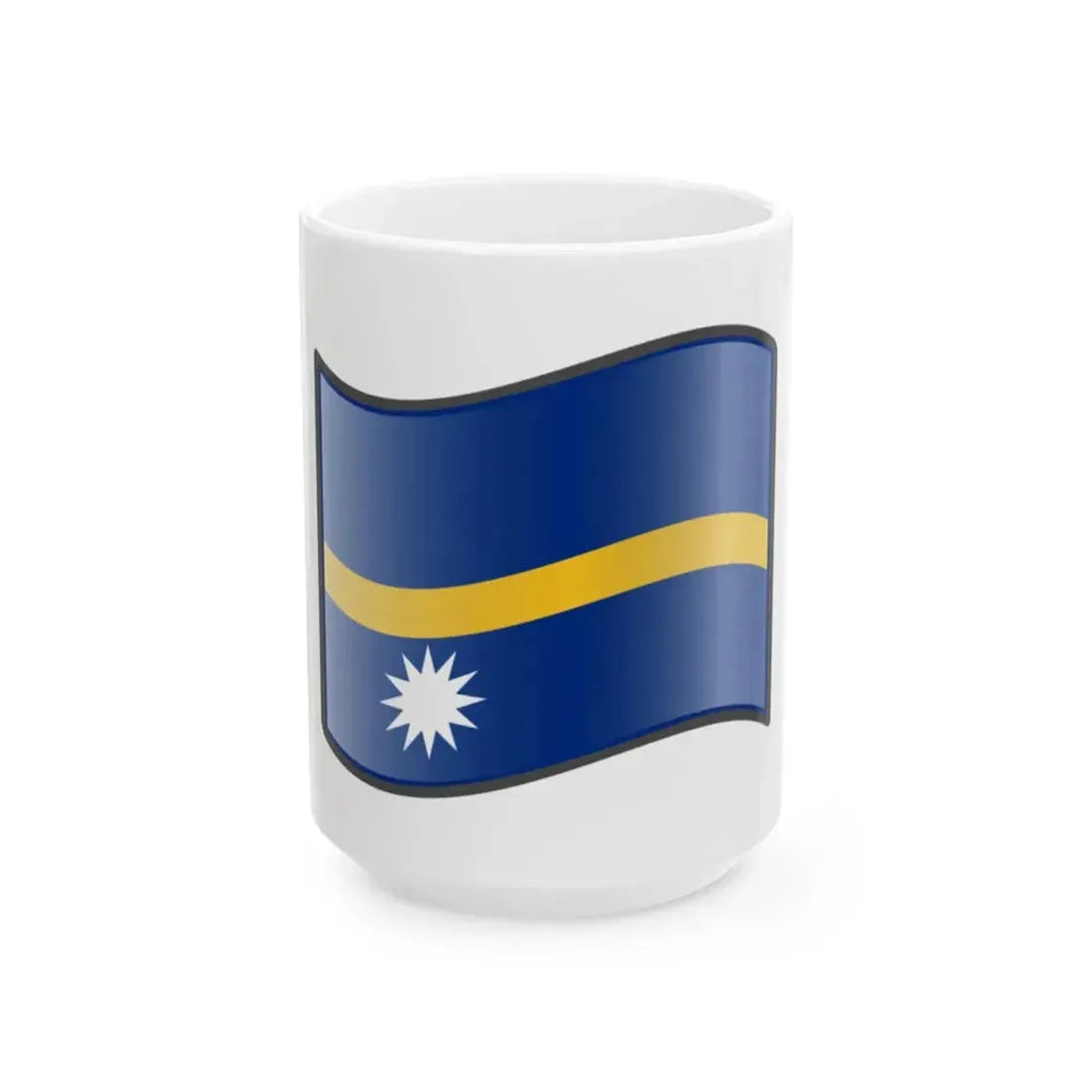 Nuvola Nauru flag (Nauru) White Coffee Mug 15oz - Go Mug Yourself