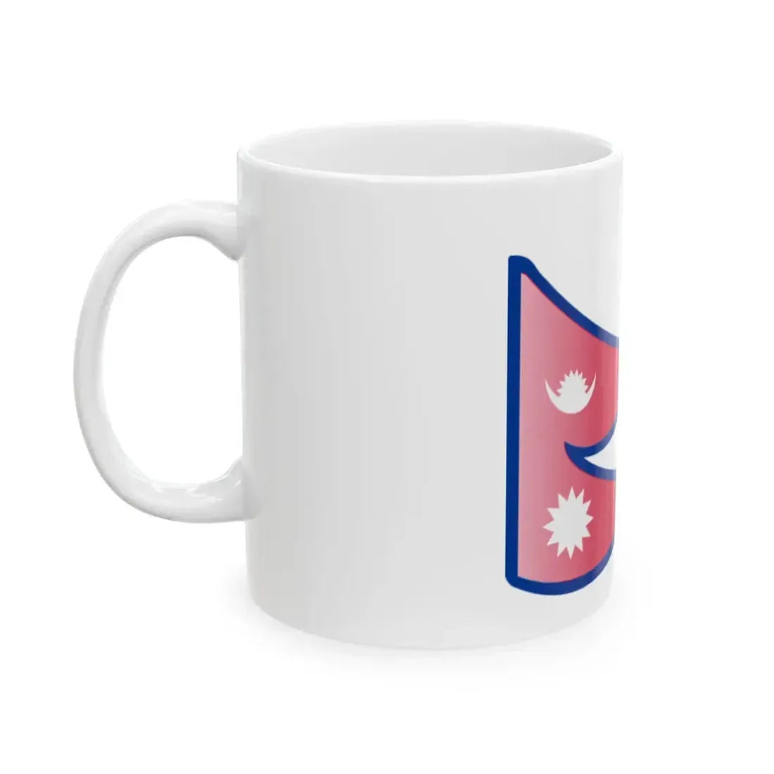 Nuvola Nepal flag (Nepal) White Coffee Mug - Go Mug Yourself