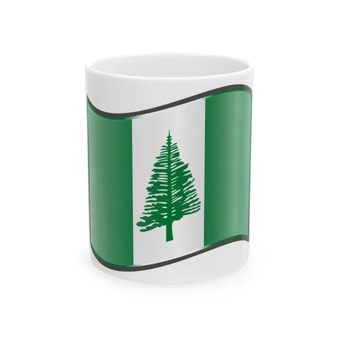 Nuvola Norfolk flag (Australia) White Coffee Mug 11oz - Go Mug Yourself