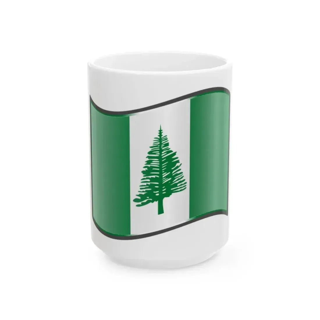 Nuvola Norfolk flag (Australia) White Coffee Mug 15oz - Go Mug Yourself