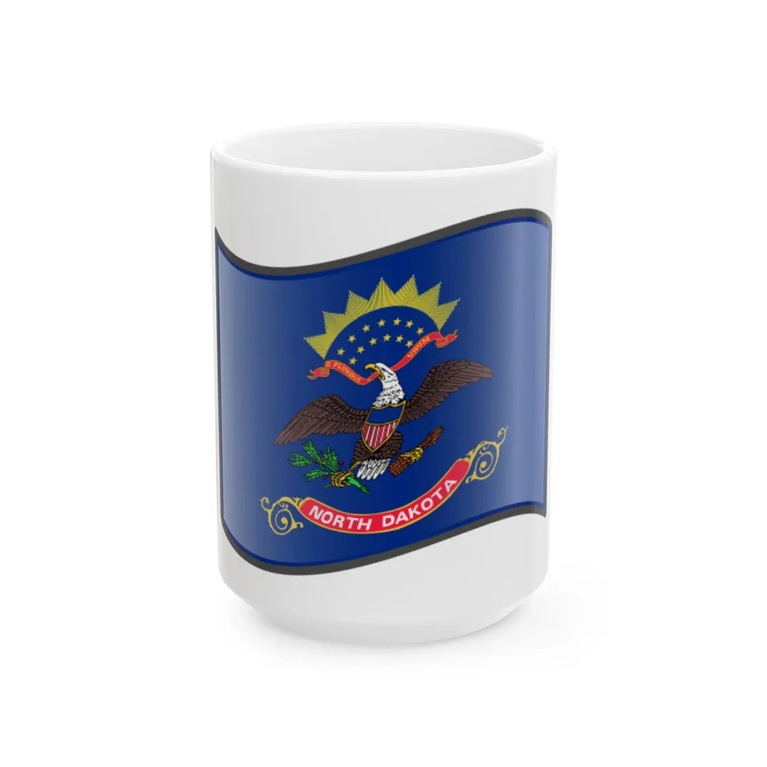 Nuvola North Dakota flag (United States) White Coffee Mug 15oz - Go Mug Yourself