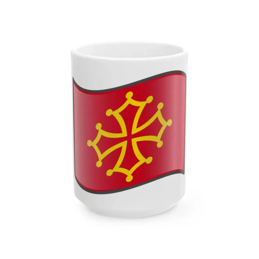 Nuvola Occitanian flag (France) White Coffee Mug 15oz - Go Mug Yourself