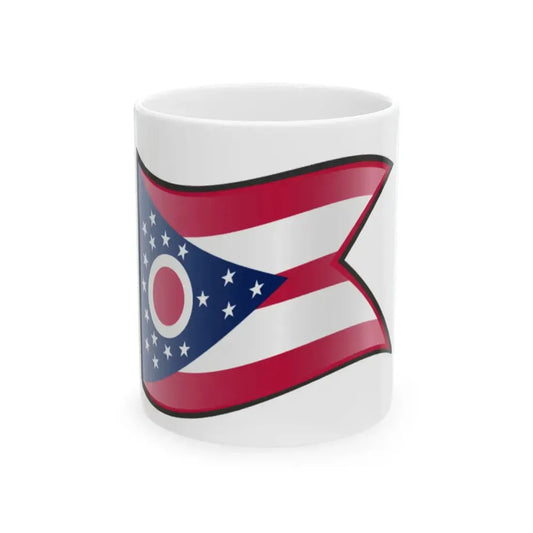 Nuvola Ohio flag (United States) White Coffee Mug 11oz - Go Mug Yourself