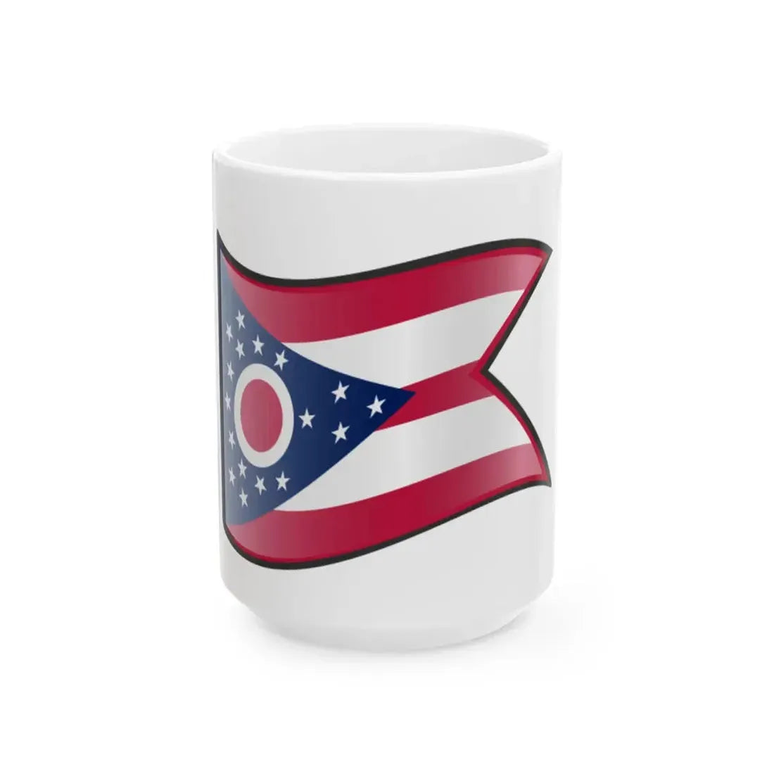 Nuvola Ohio flag (United States) White Coffee Mug 15oz - Go Mug Yourself