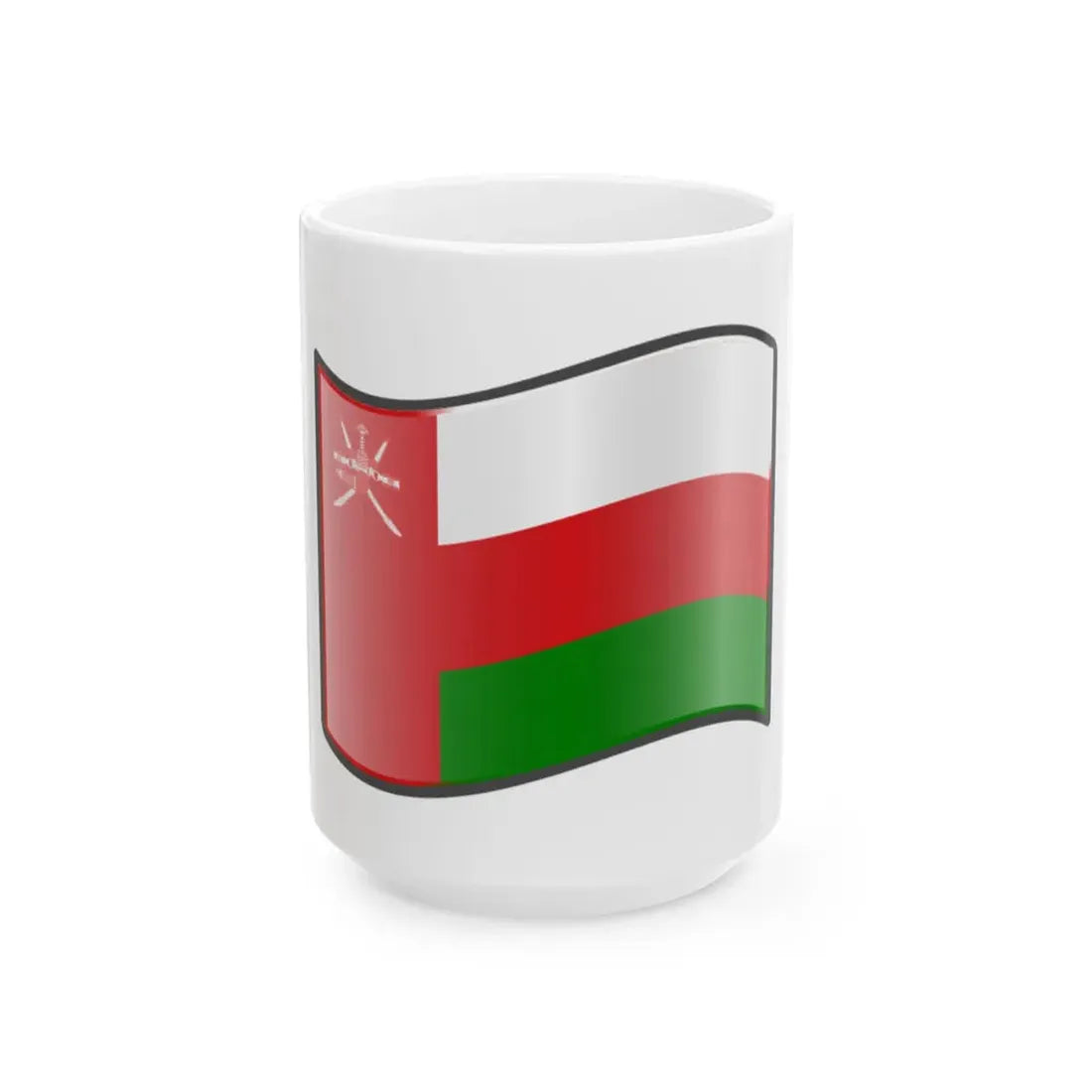 Nuvola Oman flag (Oman) White Coffee Mug 15oz - Go Mug Yourself