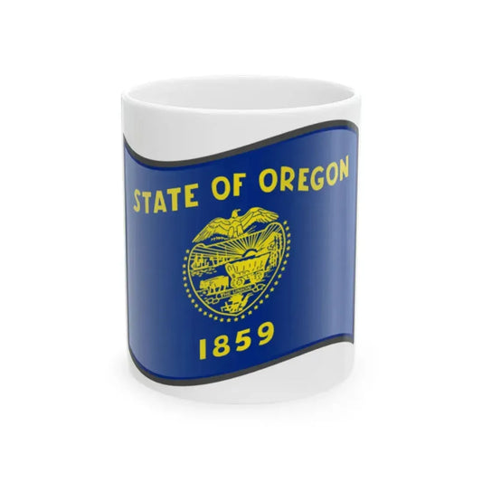 Nuvola Oregon flag (United States) White Coffee Mug 11oz - Go Mug Yourself