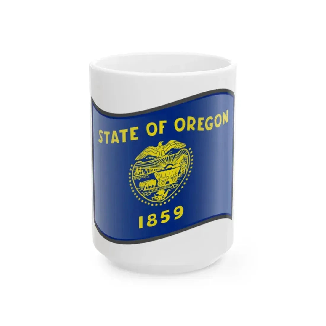 Nuvola Oregon flag (United States) White Coffee Mug 15oz - Go Mug Yourself