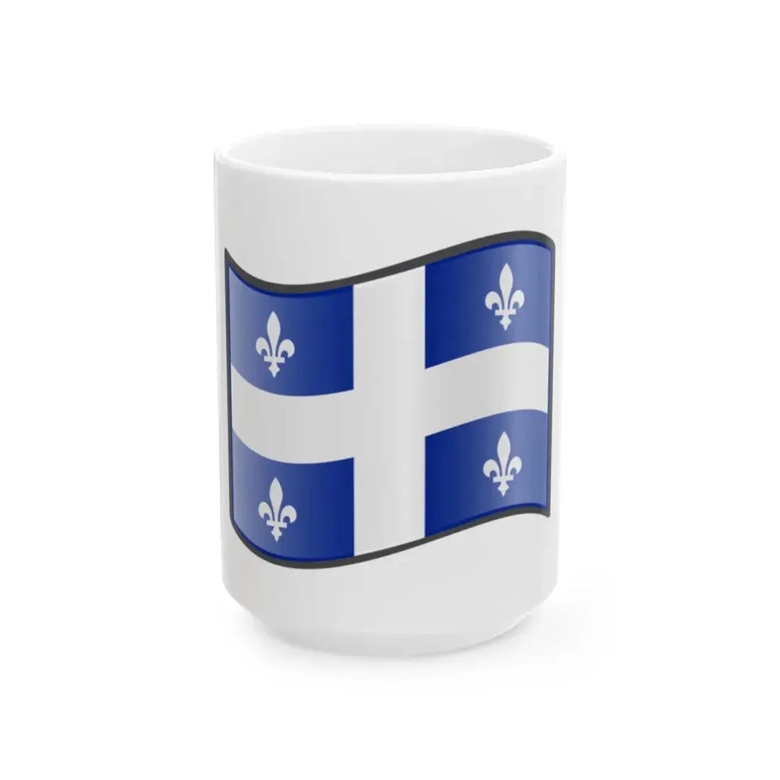 Nuvola Quebec flag (Canada) White Coffee Mug 15oz - Go Mug Yourself