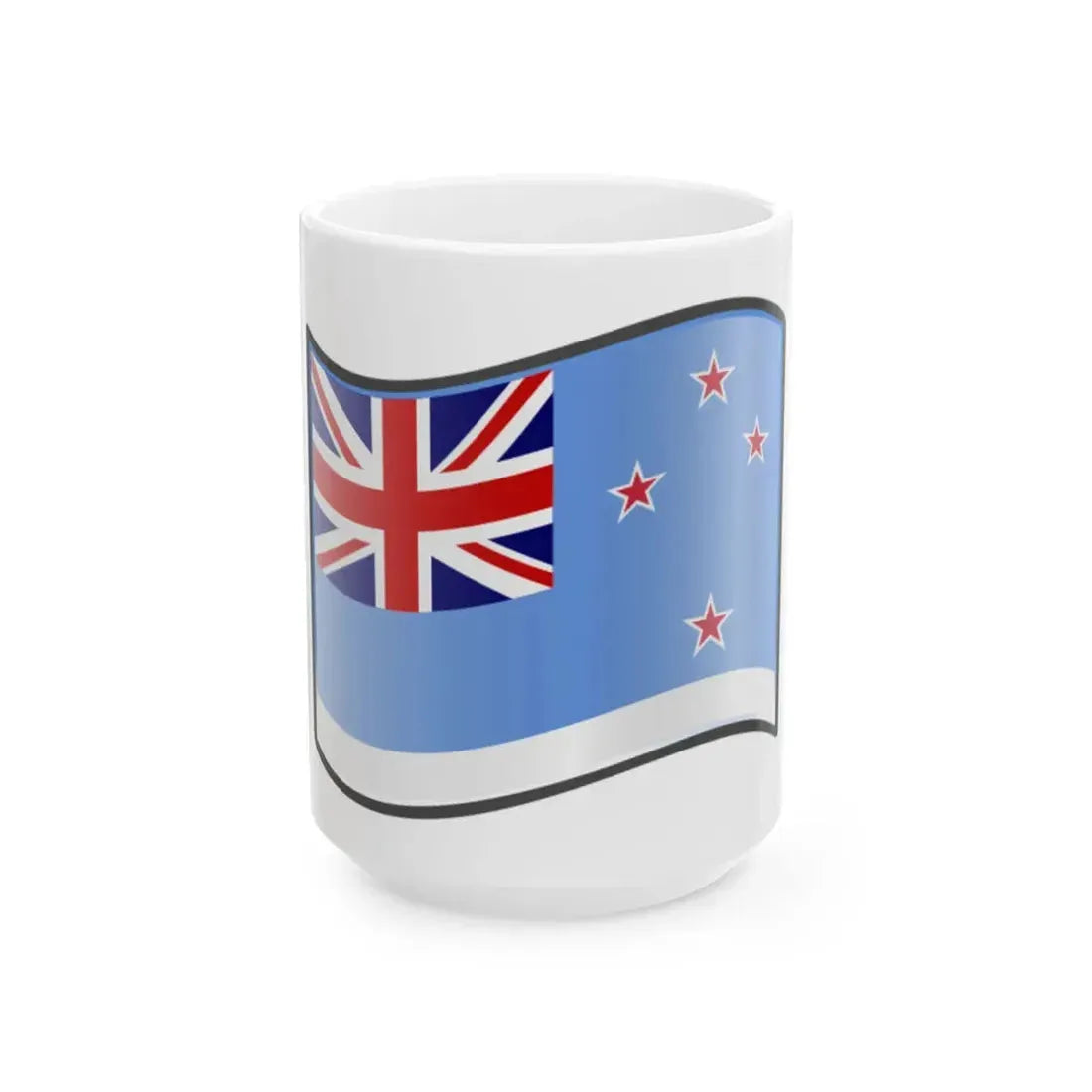 Nuvola Ross flag (New Zealand) White Coffee Mug 15oz - Go Mug Yourself