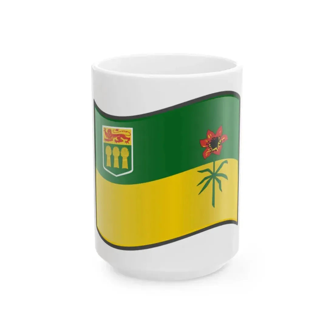 Nuvola Saskatchewan flag (Canada) White Coffee Mug 15oz - Go Mug Yourself