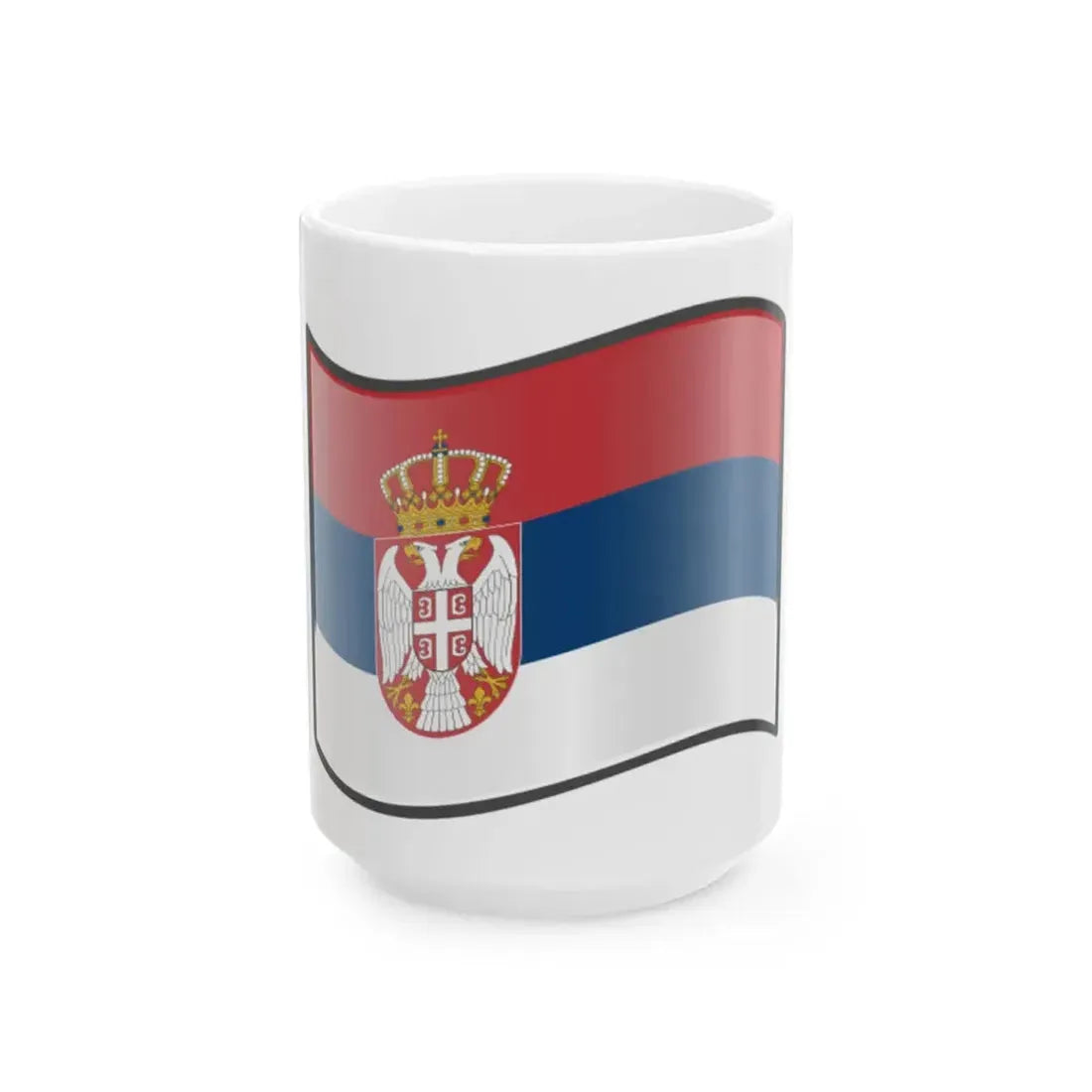 Nuvola Serbian flag (Serbia) White Coffee Mug 15oz - Go Mug Yourself