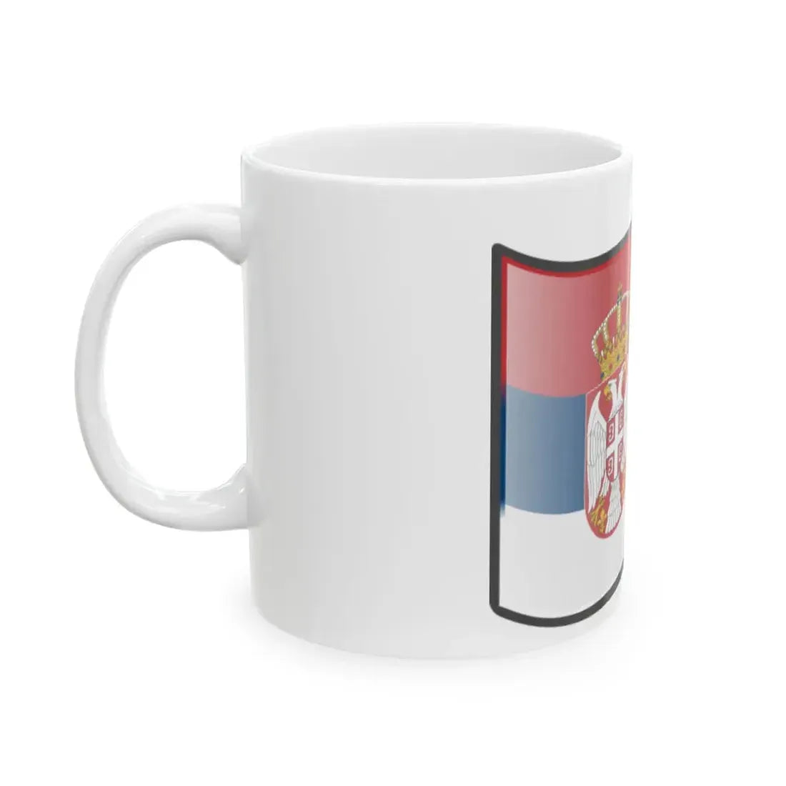 Nuvola Serbian flag (Serbia) White Coffee Mug - Go Mug Yourself