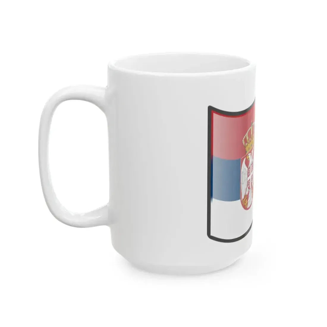 Nuvola Serbian flag (Serbia) White Coffee Mug - Go Mug Yourself
