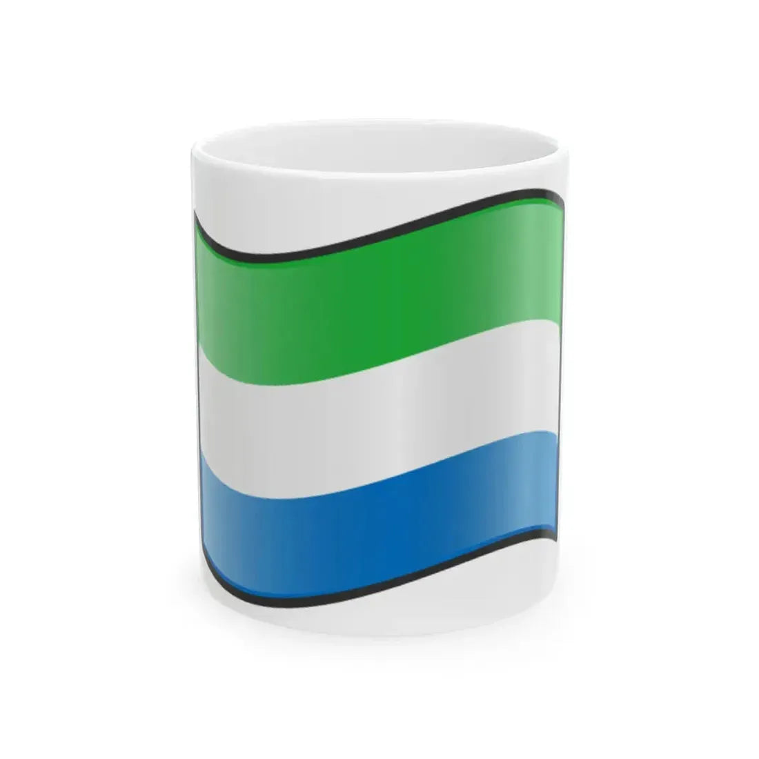 Nuvola Sierra Leonean flag (Sierra Leone) White Coffee Mug 11oz - Go Mug Yourself