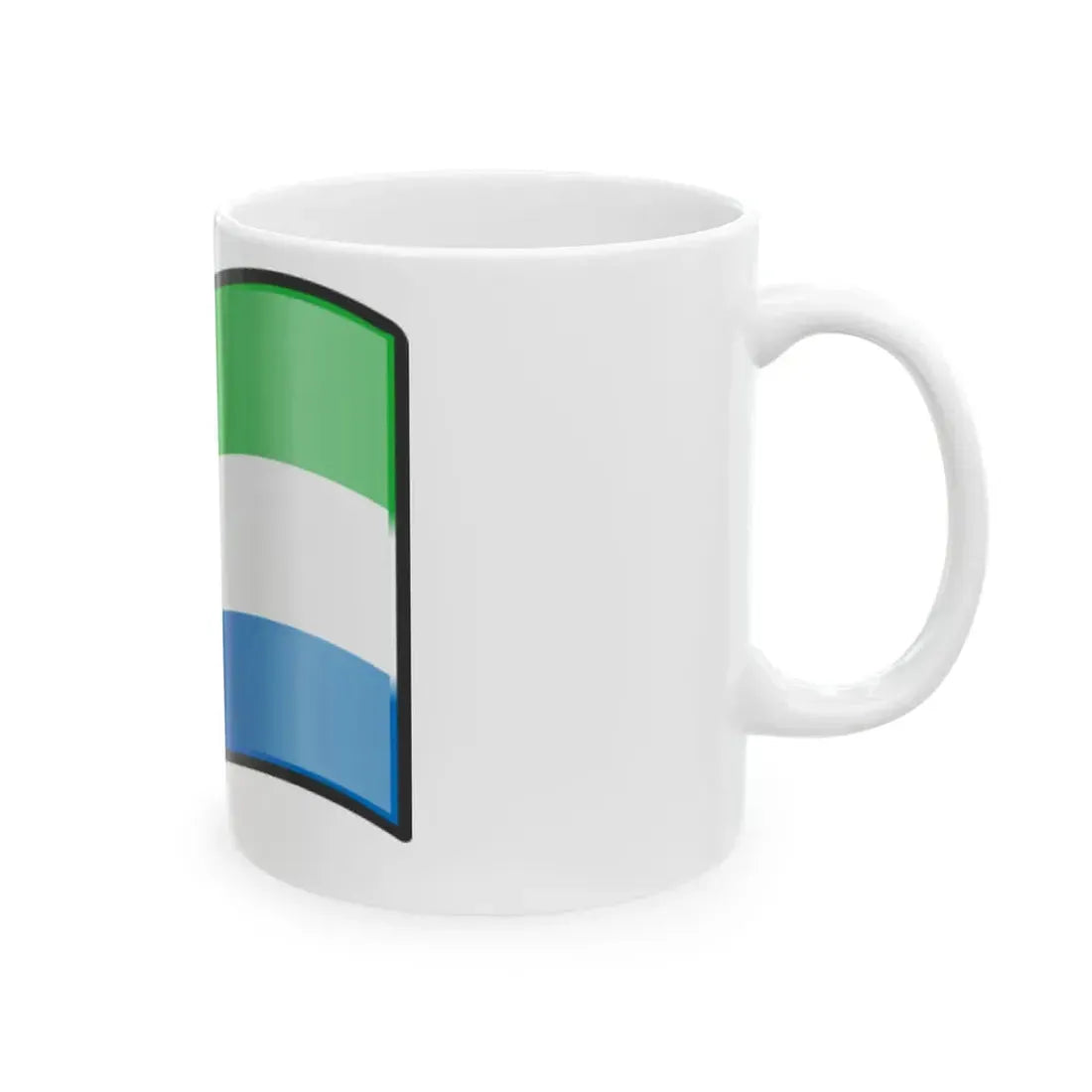 Nuvola Sierra Leonean flag (Sierra Leone) White Coffee Mug - Go Mug Yourself