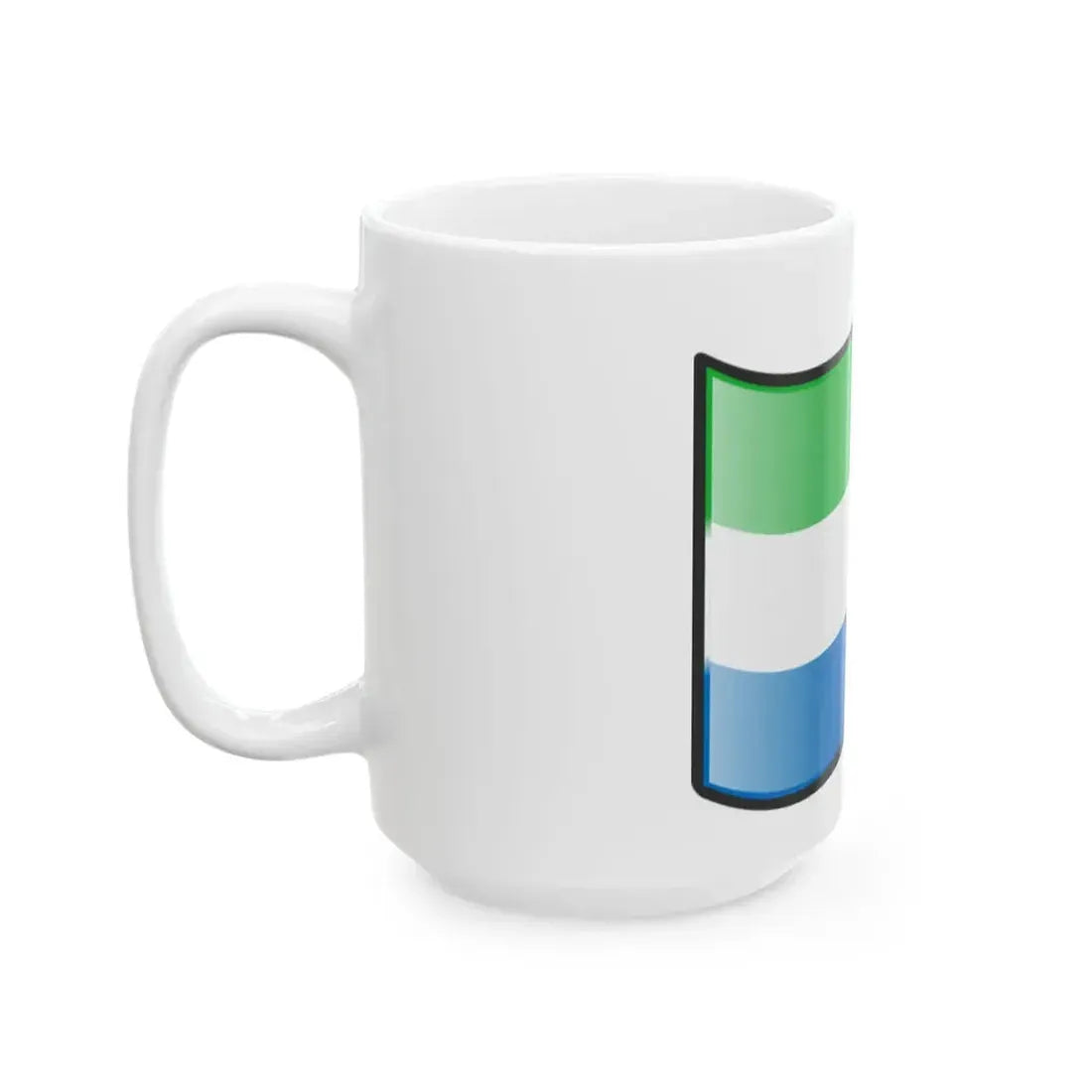 Nuvola Sierra Leonean flag (Sierra Leone) White Coffee Mug - Go Mug Yourself