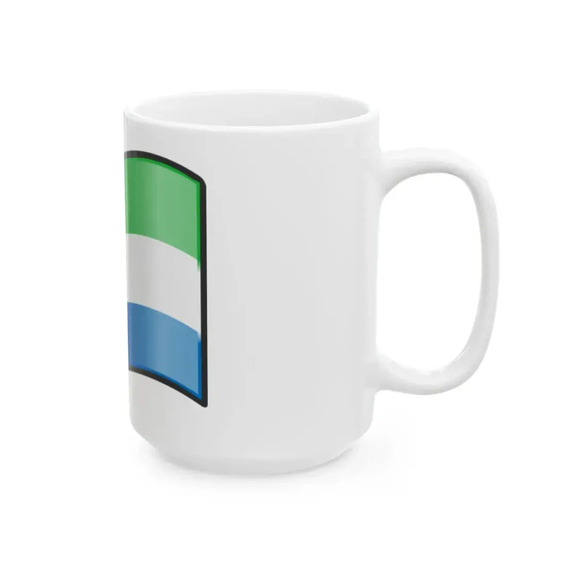 Nuvola Sierra Leonean flag (Sierra Leone) White Coffee Mug - Go Mug Yourself