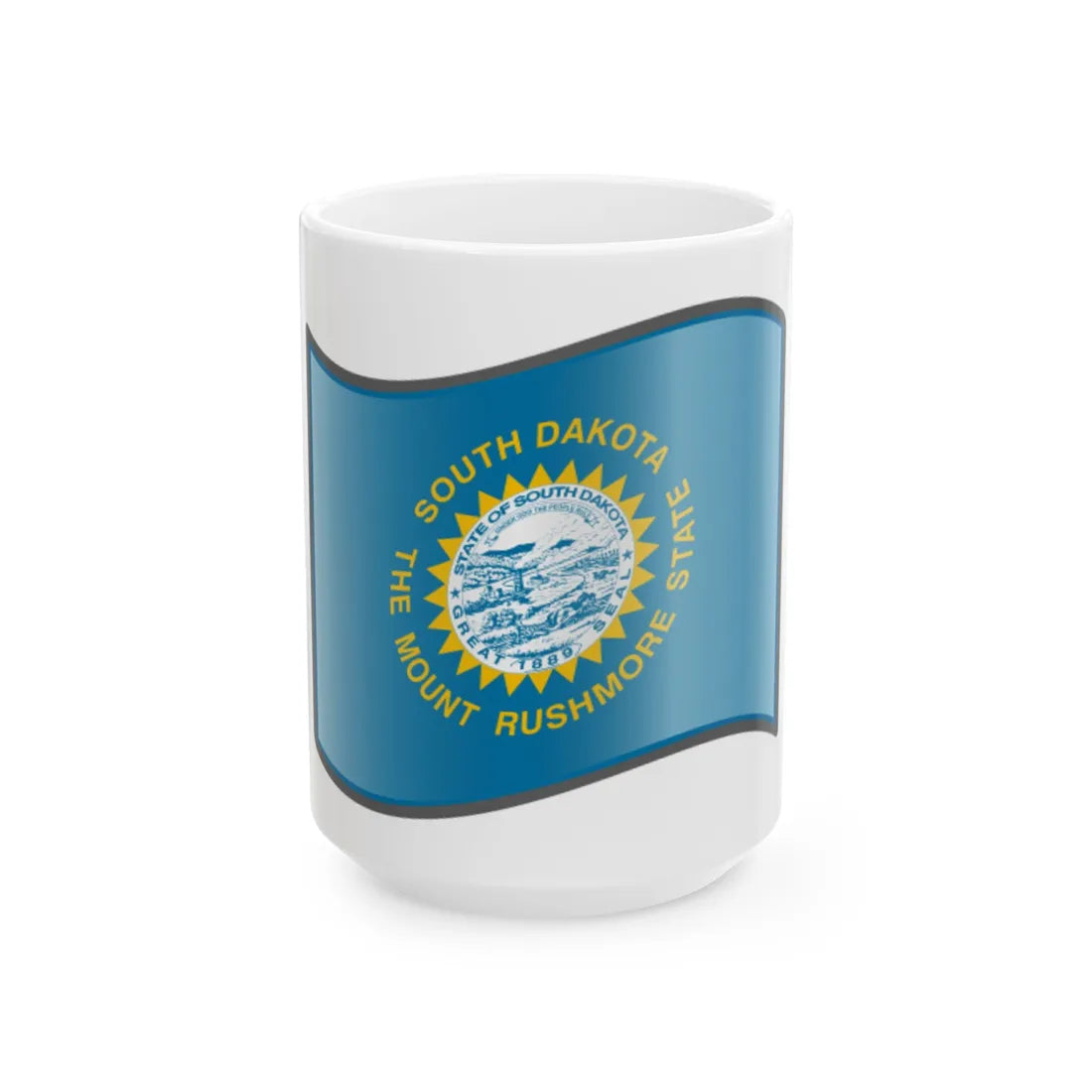 Nuvola South Dakota flag (United States) White Coffee Mug 15oz - Go Mug Yourself