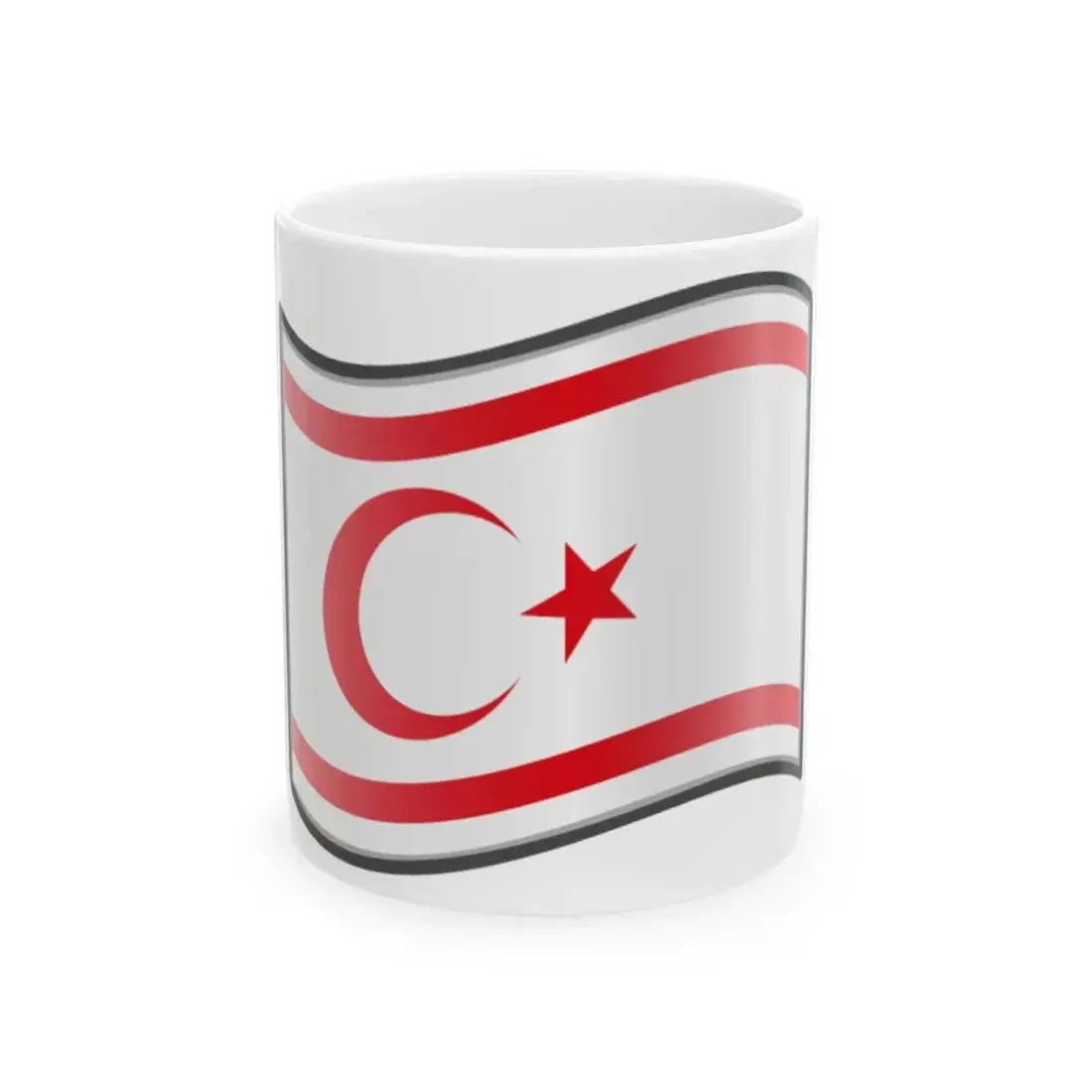 Nuvola Turkish Cypriot flag (Cyprus) White Coffee Mug 11oz - Go Mug Yourself
