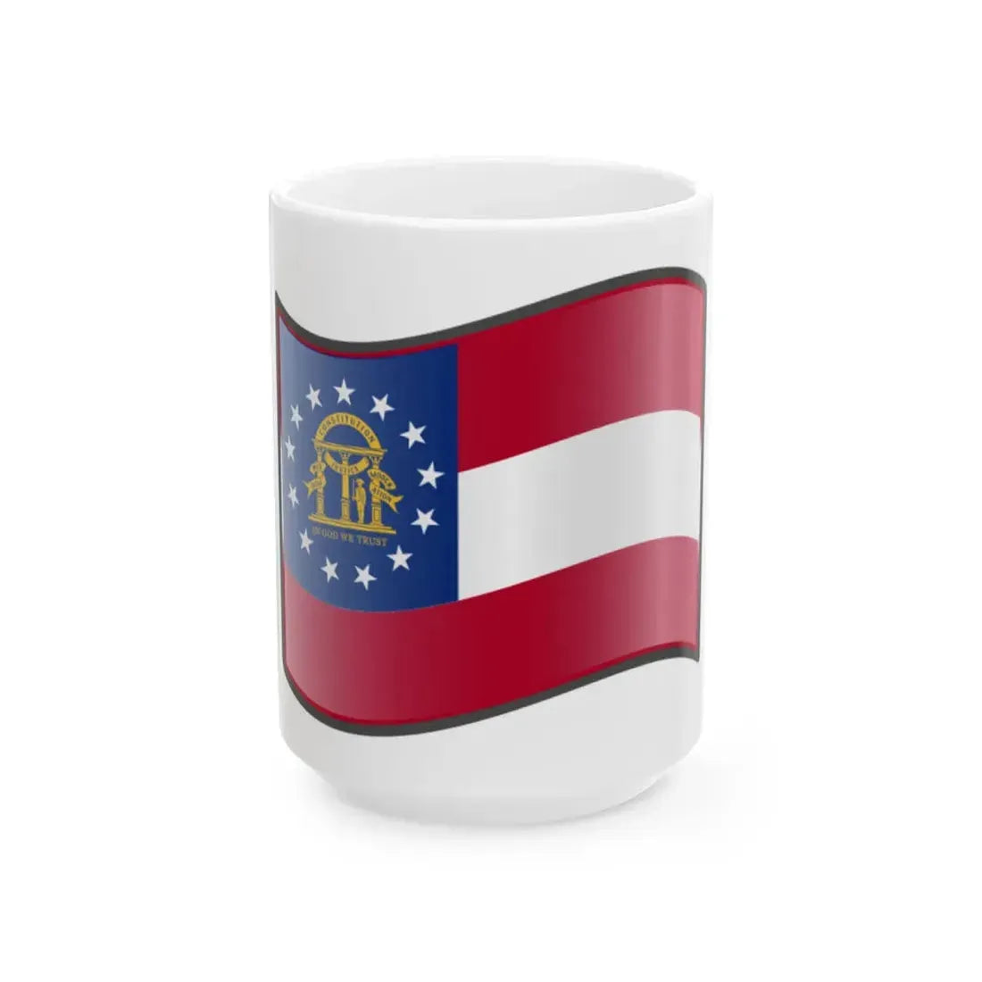 Nuvola US Georgia flag (Georgia) White Coffee Mug 15oz - Go Mug Yourself