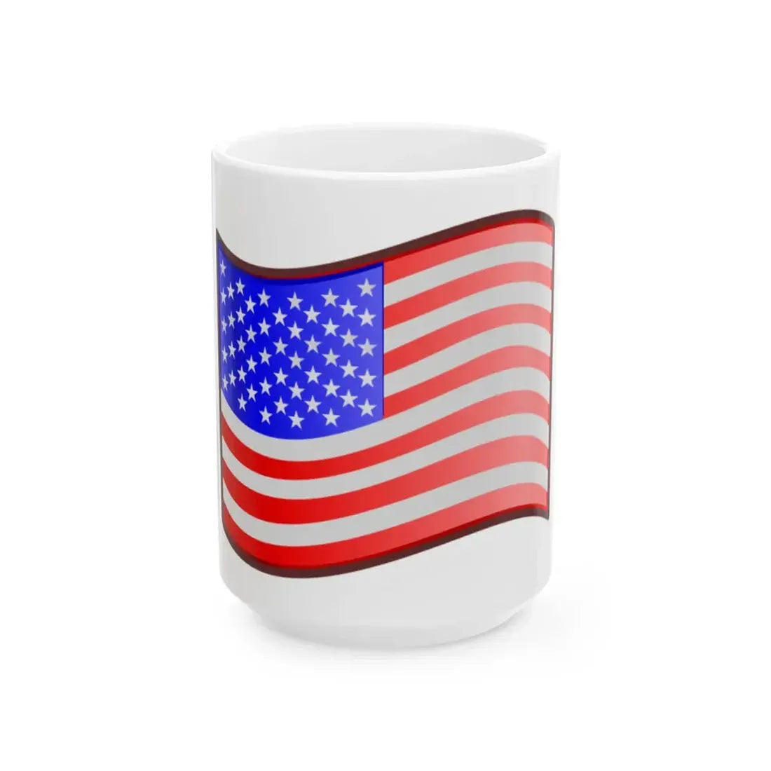 Nuvola USA flag (United States) White Coffee Mug 15oz - Go Mug Yourself