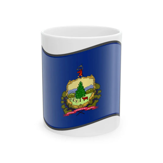 Nuvola Vermont flag (United States) White Coffee Mug 11oz - Go Mug Yourself