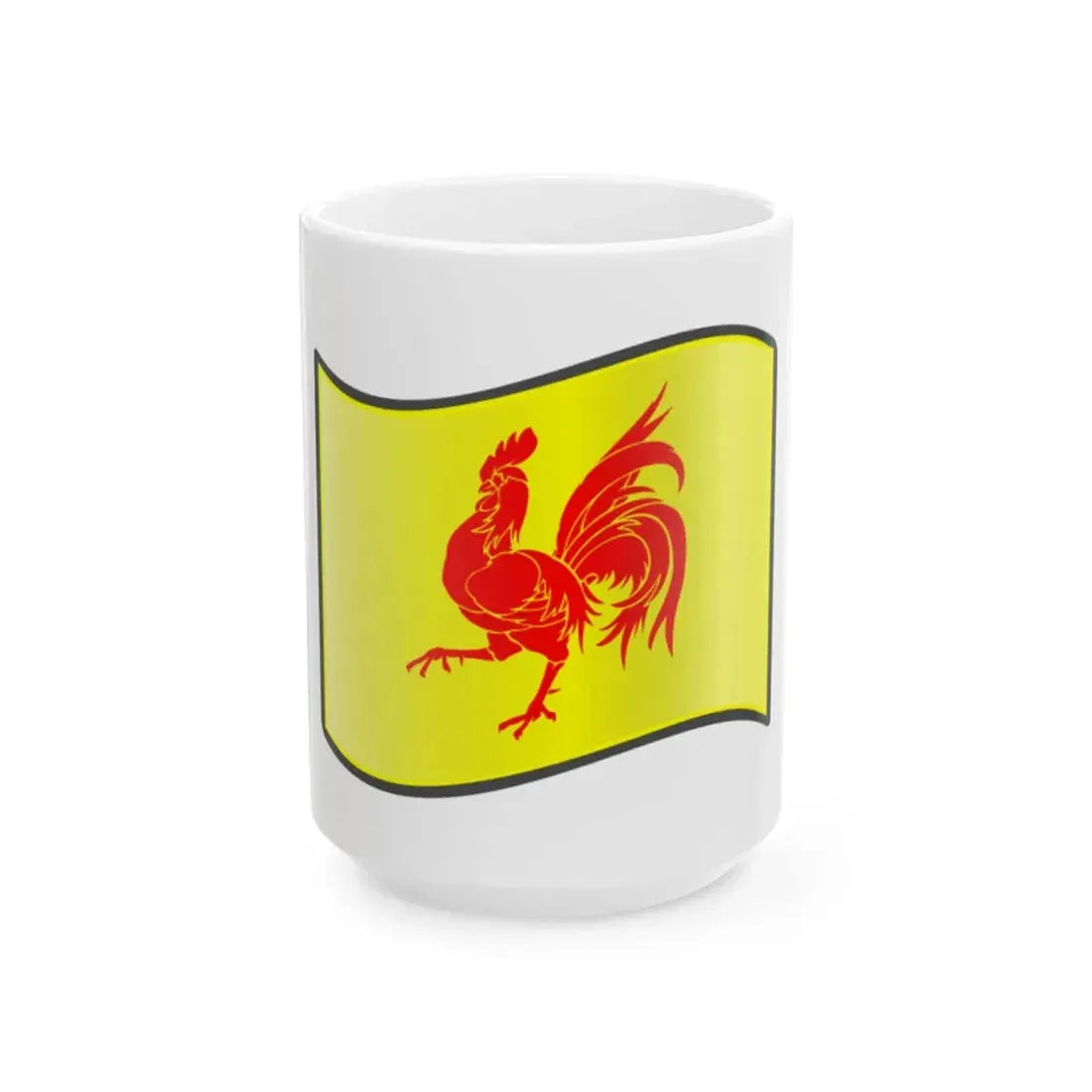 Nuvola Walloon flag (Belgium) White Coffee Mug 15oz - Go Mug Yourself