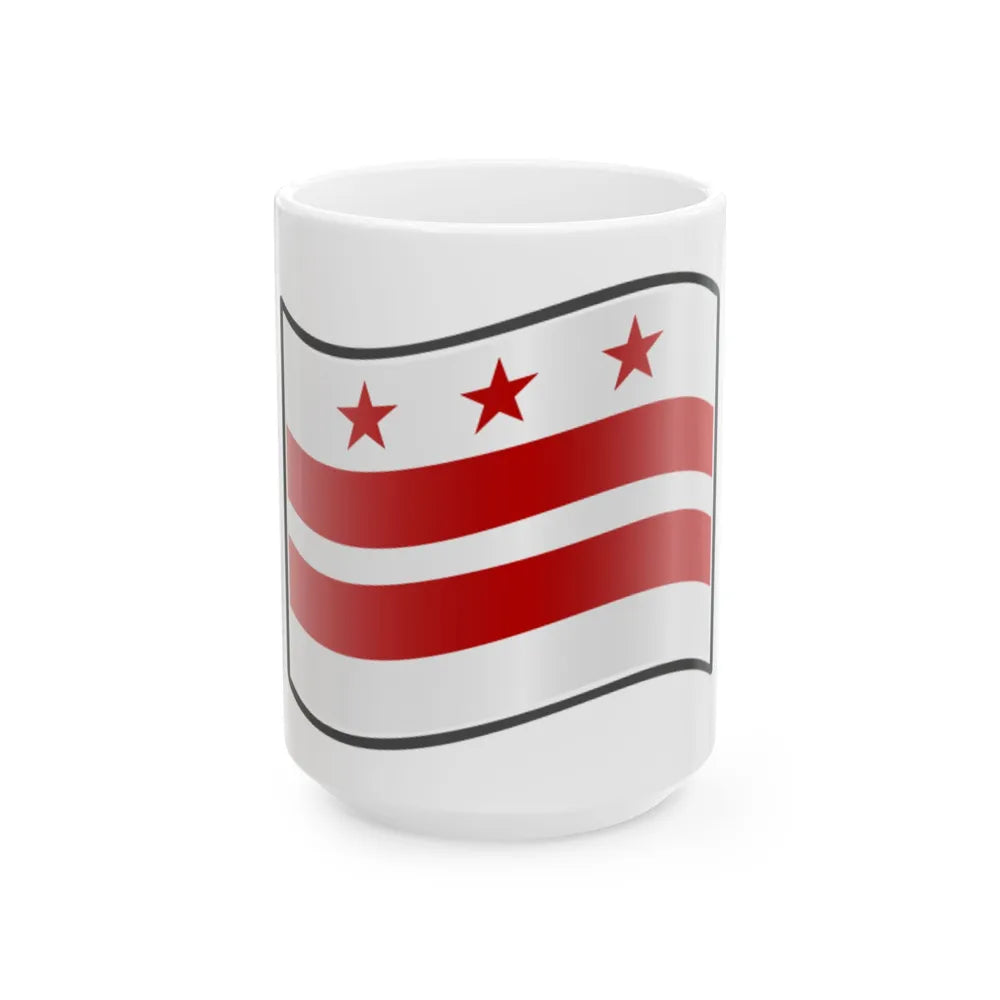 Nuvola Washington D.C. Flag (United States) White Coffee Mug 15oz - Go Mug Yourself