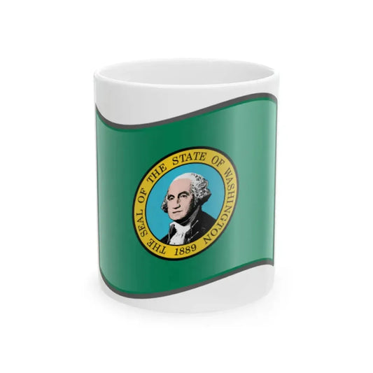 Nuvola Washington flag (United States) White Coffee Mug 11oz - Go Mug Yourself