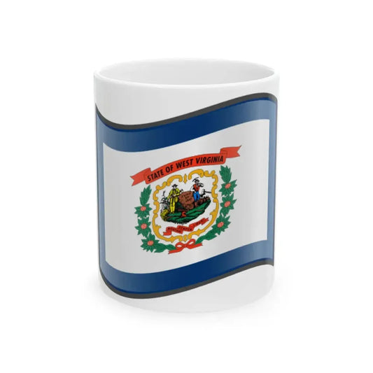 Nuvola West Virginia flag (United States) White Coffee Mug 11oz - Go Mug Yourself