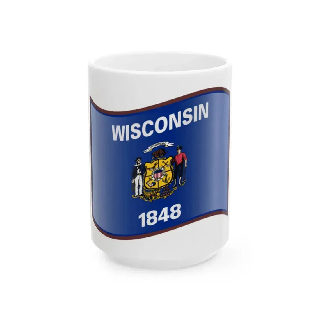 Nuvola Wisconsin flag (United States) White Coffee Mug 15oz - Go Mug Yourself