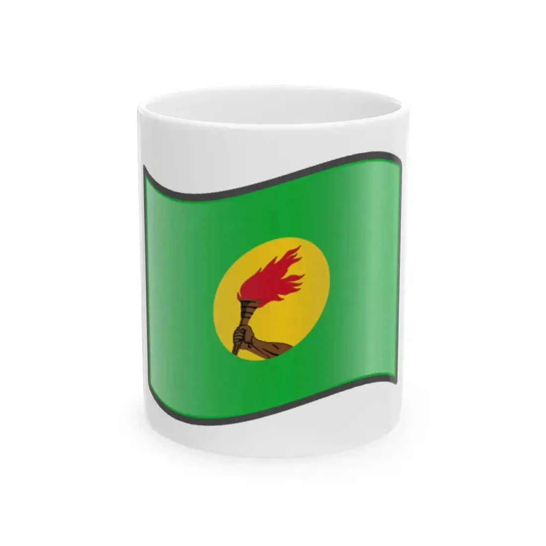 Nuvola Zaire flag (Congo) White Coffee Mug 11oz - Go Mug Yourself