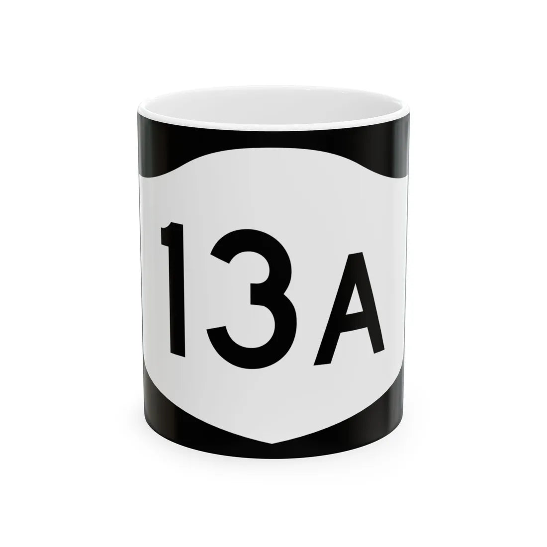 NY-13A (New York) (Road Sign) White Coffee Mug 11oz - Go Mug Yourself