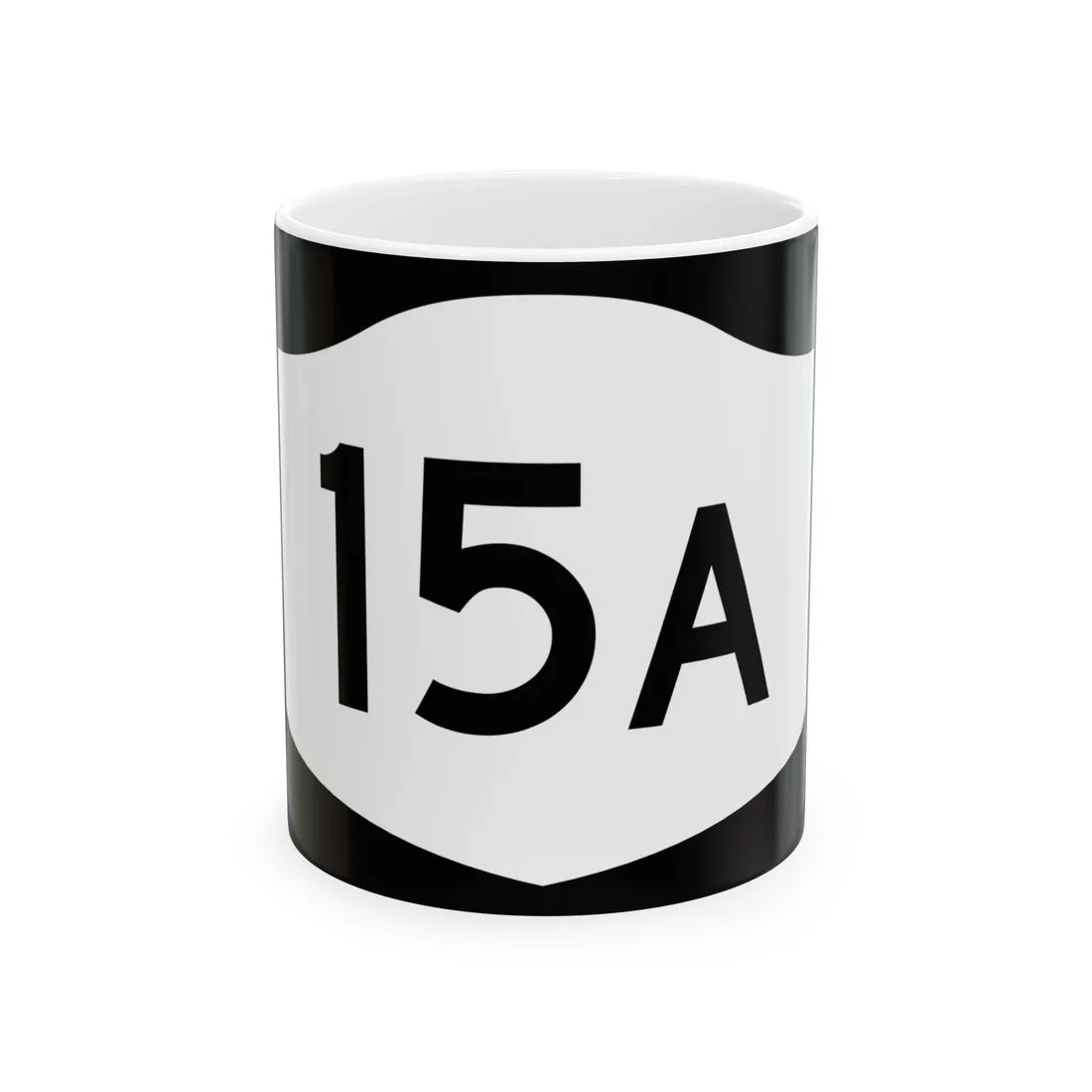 NY-15A (New York) (Road Sign) White Coffee Mug 11oz - Go Mug Yourself