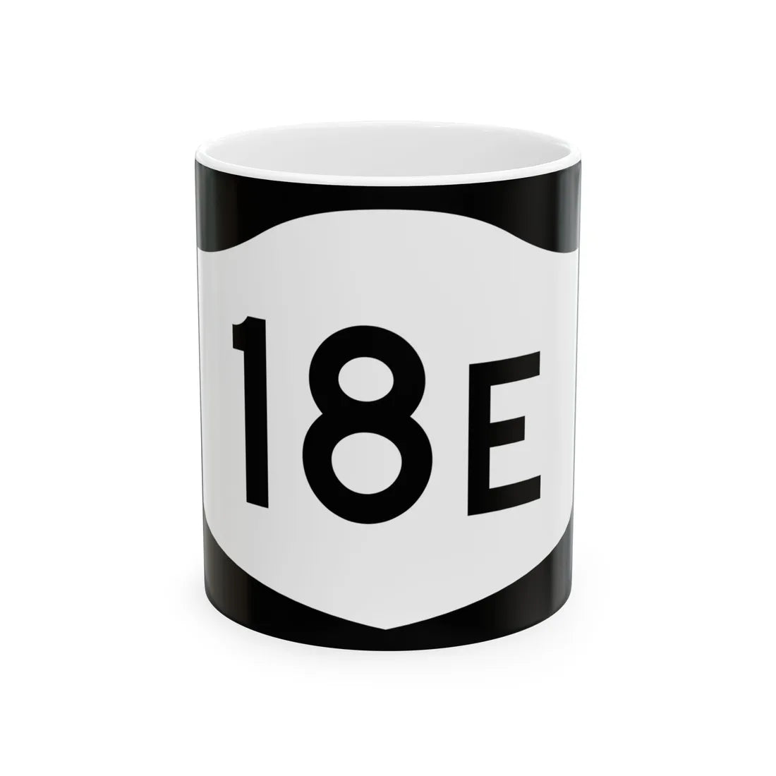 NY-18E (New York) (Road Sign) White Coffee Mug 11oz - Go Mug Yourself