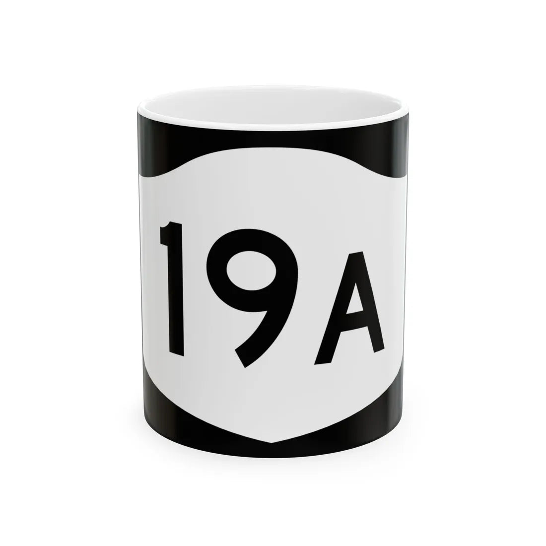 NY-19A (New York) (Road Sign) White Coffee Mug 11oz - Go Mug Yourself