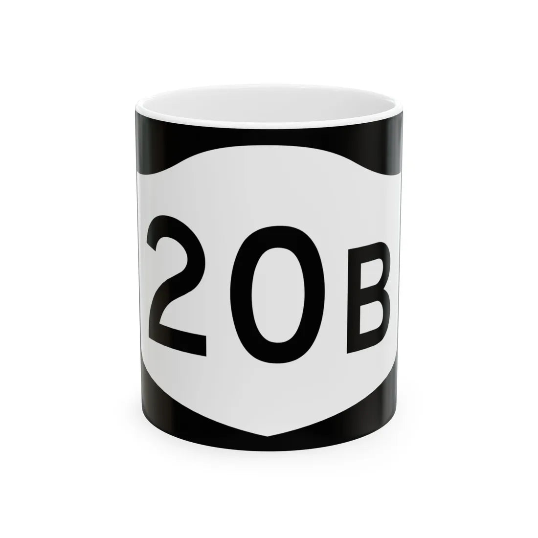 NY-20B (New York) (Road Sign) White Coffee Mug 11oz - Go Mug Yourself