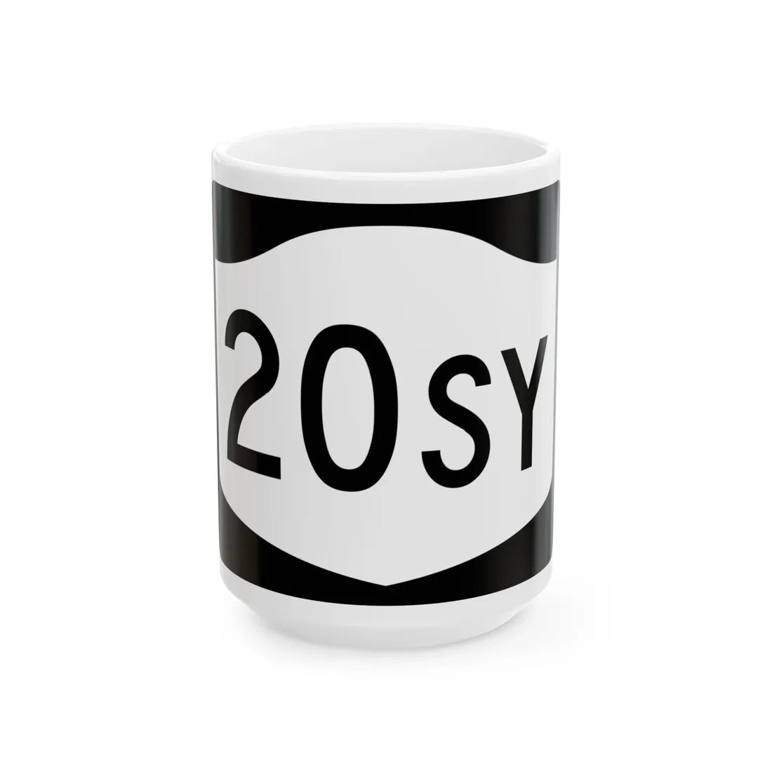 NY-20SY (New York) (Road Sign) White Coffee Mug 15oz - Go Mug Yourself