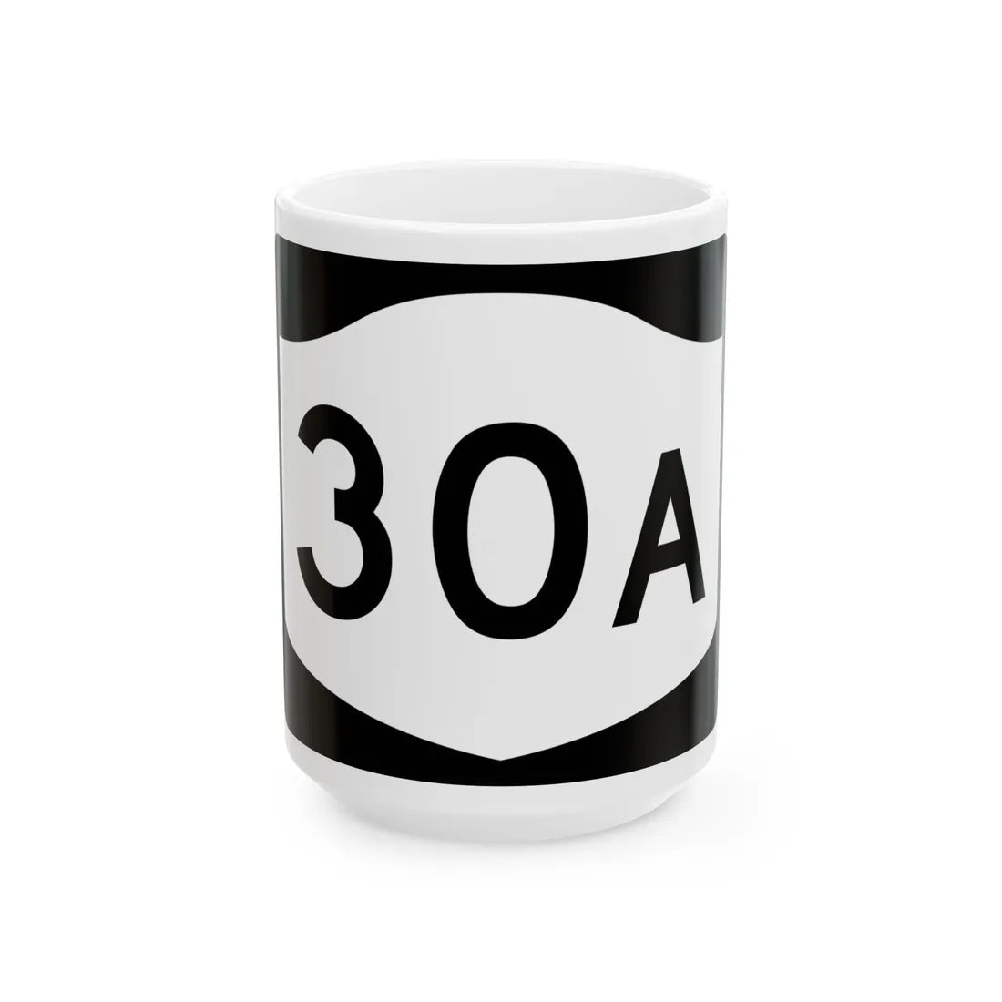 NY-30A (New York) (Road Sign) White Coffee Mug 15oz - Go Mug Yourself