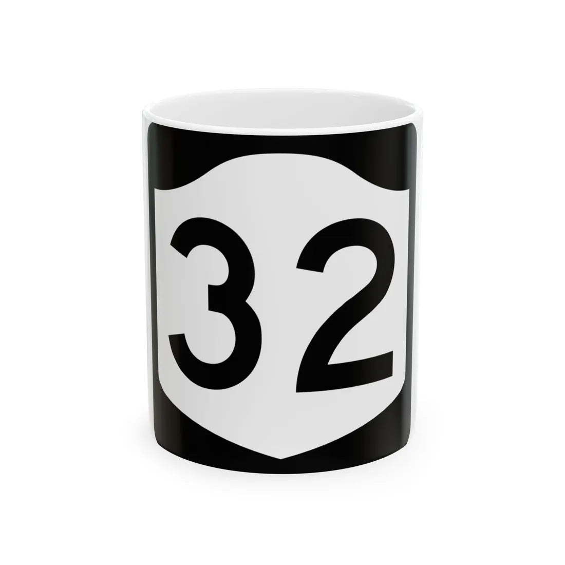 NY-32 (New York) (Road Sign) White Coffee Mug 11oz - Go Mug Yourself