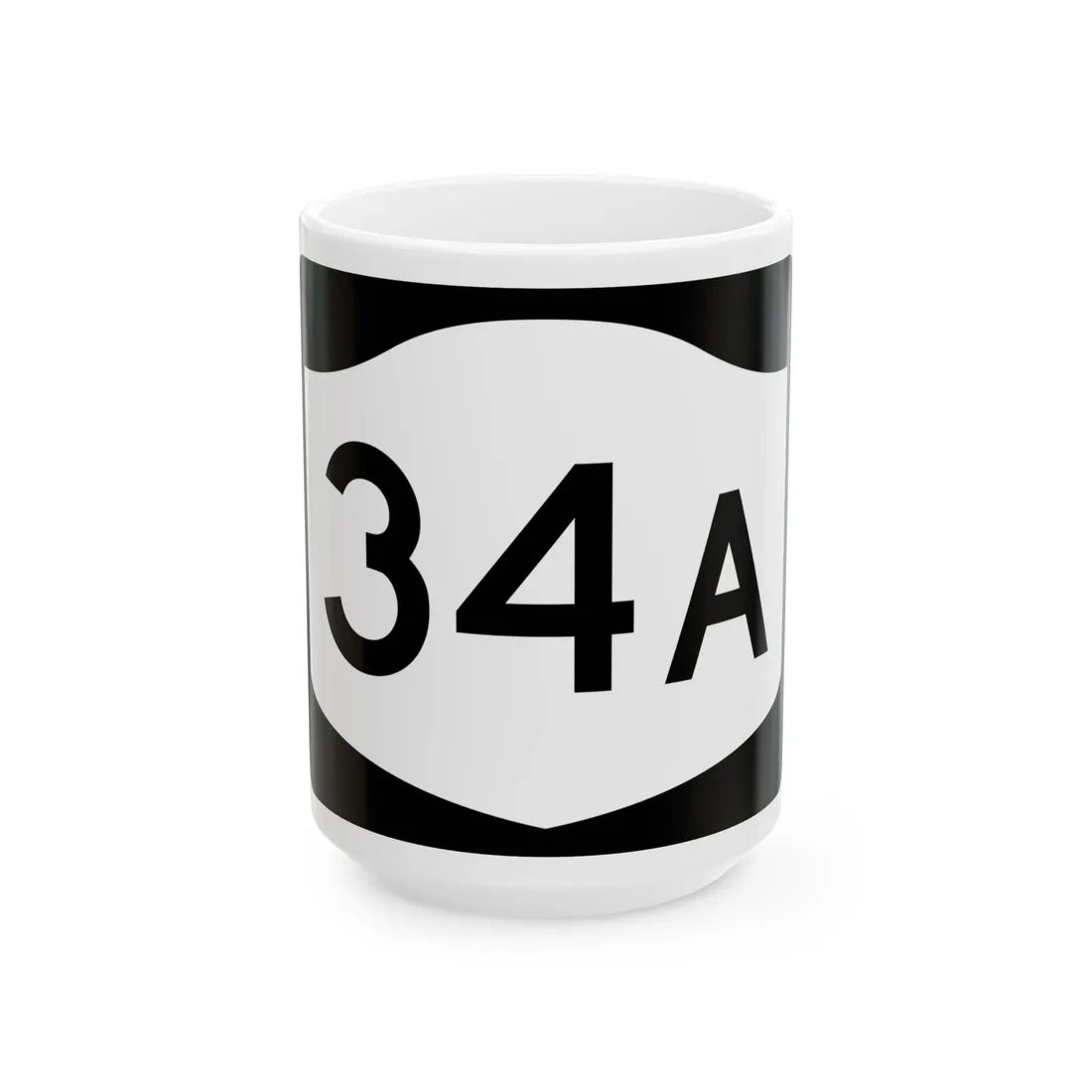 NY-34A (New York) (Road Sign) White Coffee Mug 15oz - Go Mug Yourself