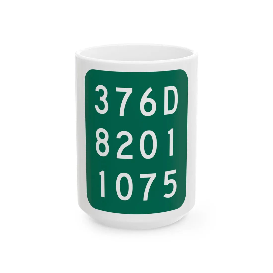 NY-376D (New York) (Road Sign) White Coffee Mug 15oz - Go Mug Yourself