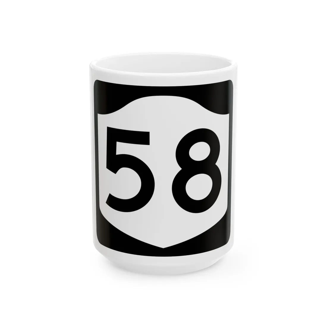 NY-58 (New York) (Road Sign) White Coffee Mug 15oz - Go Mug Yourself
